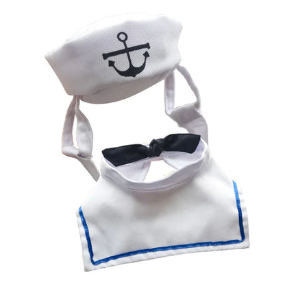 Navy Sailor Outfit for Cats – Warm Pet Costume