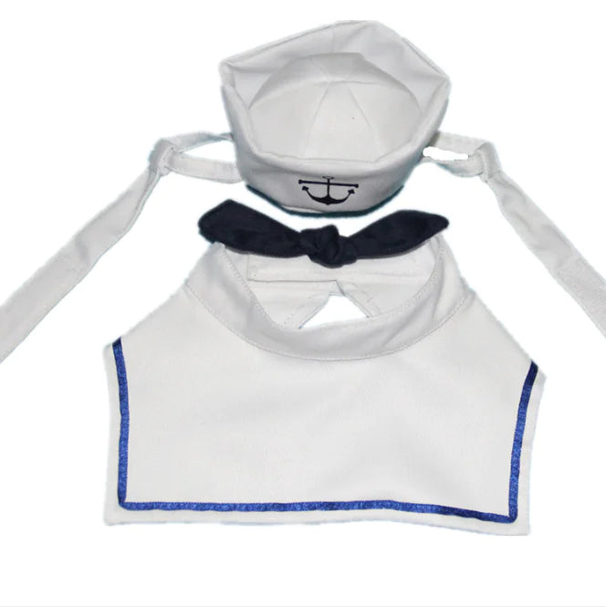 Navy Sailor Outfit for Cats – Warm Pet Costume