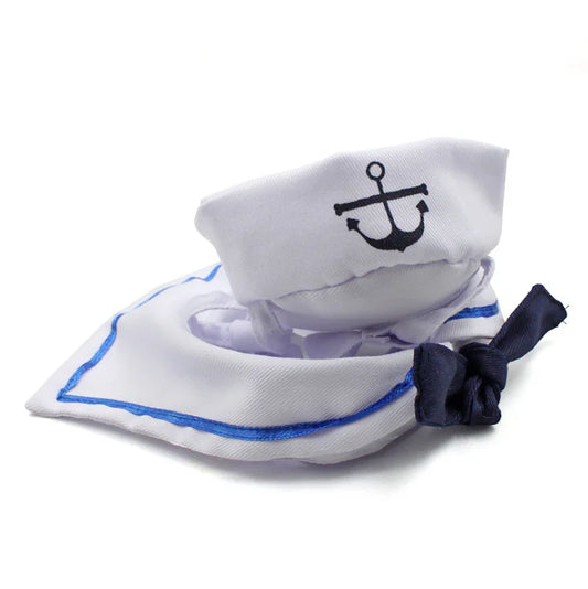 Navy Sailor Outfit for Cats – Warm Pet Costume